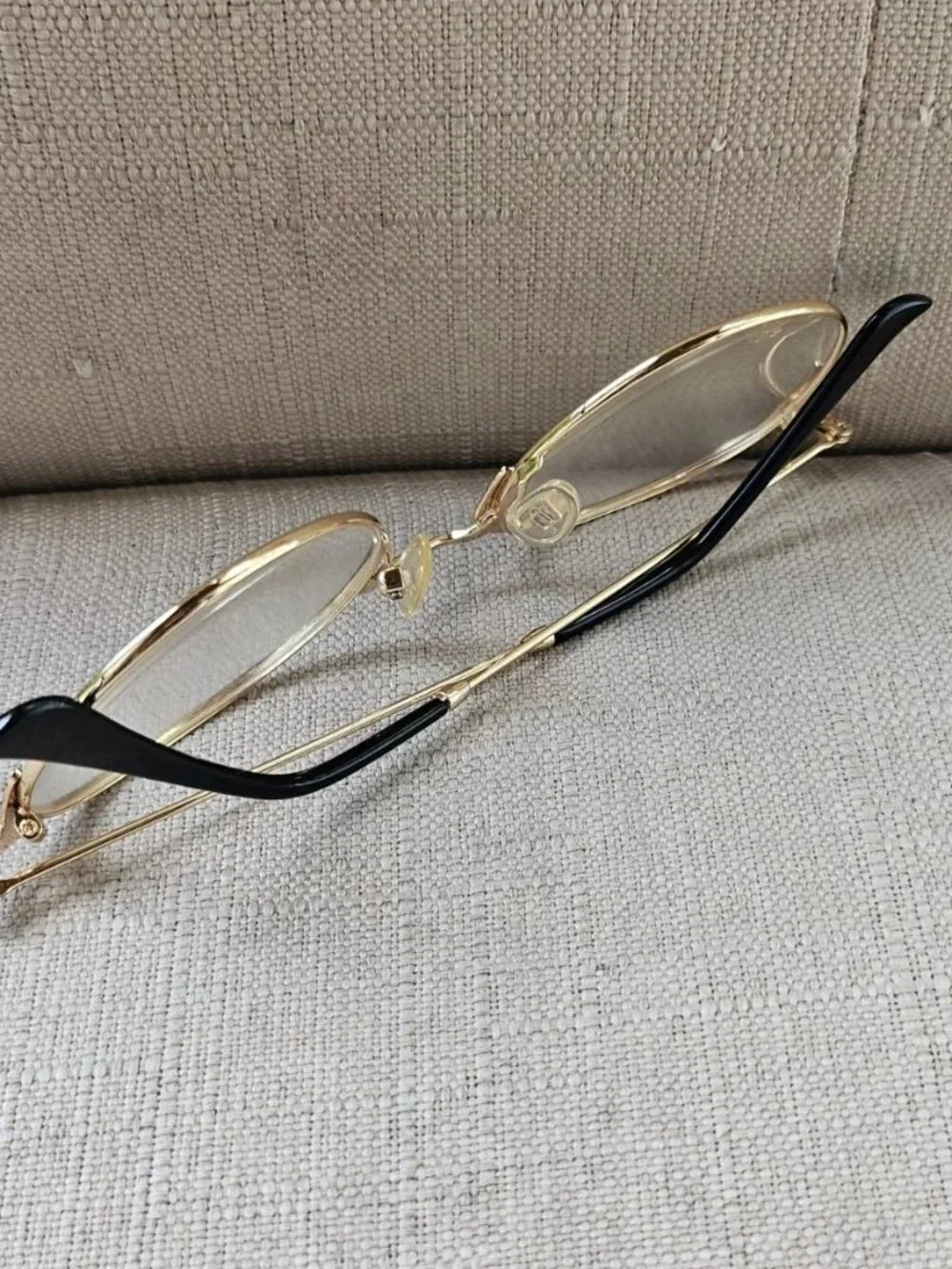 Fashion Women Glasses Frame Black/Gold Tone Eyewear 52[]22 140 Eyeglasses New